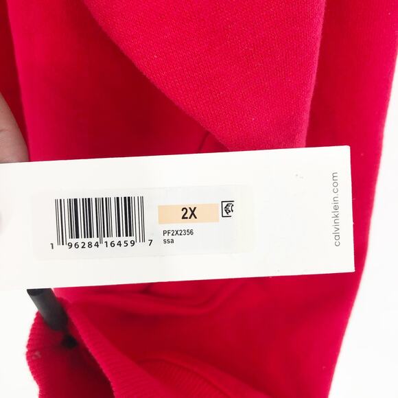 CALVIN KLEIN PERFORMANCE Crewneck Sweatshirt 2X Salsa Red Fitness Logo NWT - Picture 7 of 9